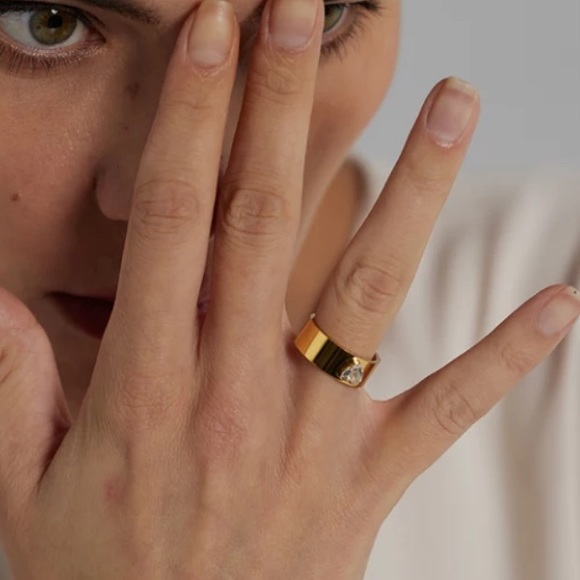 💛Gold plated heart bling ring - Picture 5 of 6